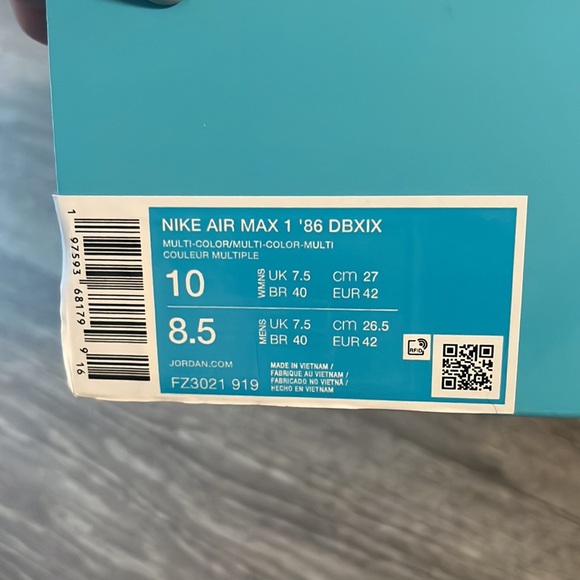 Nike Air Max 1 '86 OG 'Big Bubble - Doernbecher XIX' FZ3021-919 - Picture 8 of 10